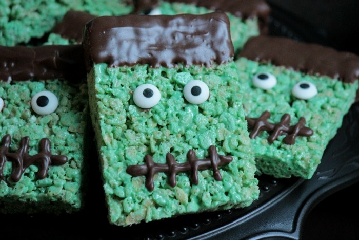 FrankensteinRiceKrispieTreats halloween food