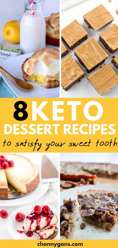 8 Keto Friendly Desserts Pin