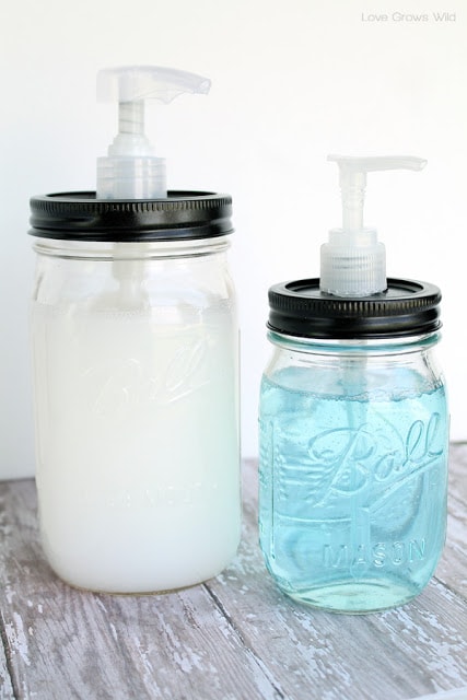 DIY Mason Jar Ideas - Soap Dispenser