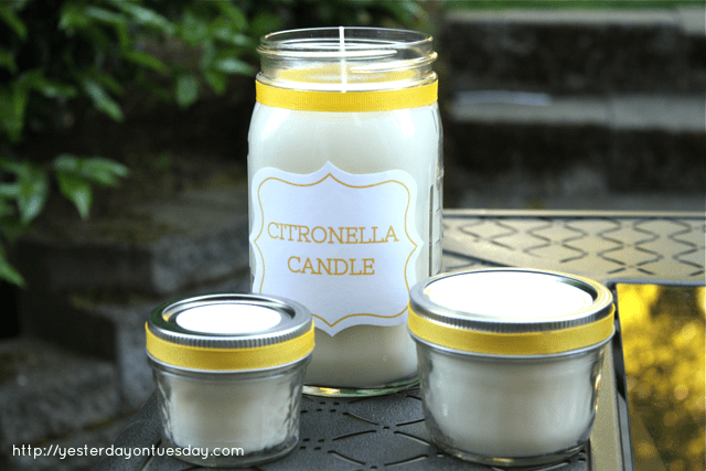 DIY Mason Jar Ideas - Citronella Candle