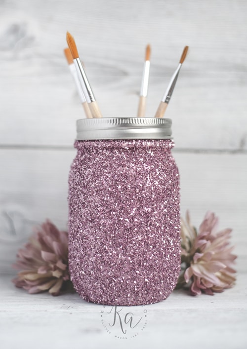 DIY Mason Jar Ideas - Glitter Holder