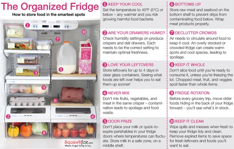 Kitchen Organization Ideas - Fridge Storage & organization