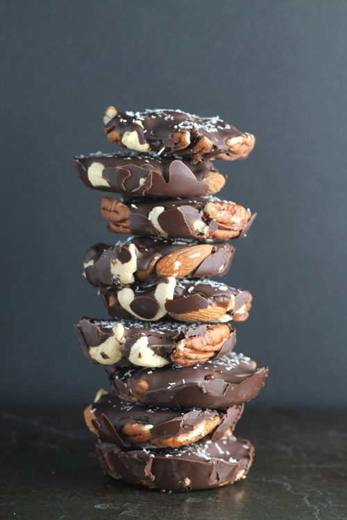 Low Carb Diet Recipes - Chocolate Caramel Nut Clusters