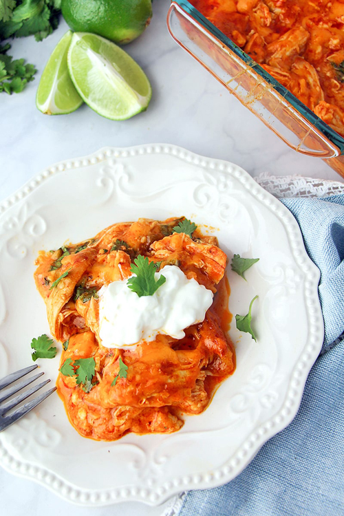 Low Carb Diet Recipes - Chicken Enchilada Casserole