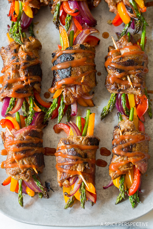 Low Carb Diet Recipes - Steak Fajita Roll-Ups