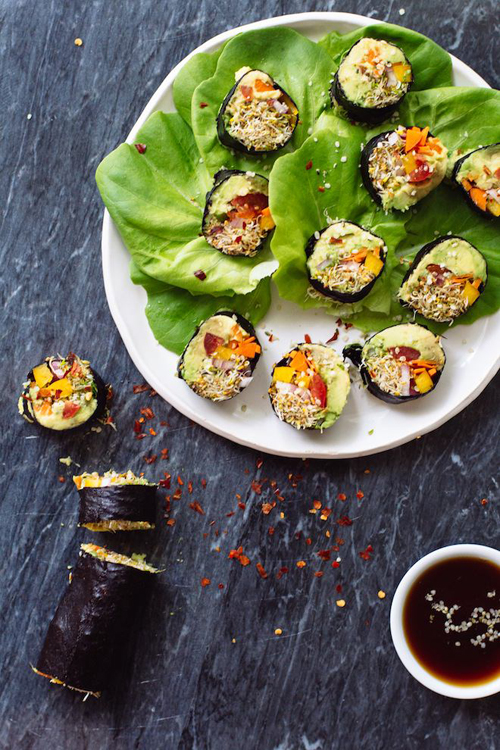 Low Carb Diet Recipes - Vegetable Sushi Rolls
