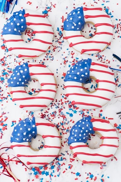4th of July Desserts - American Flag Donuts
