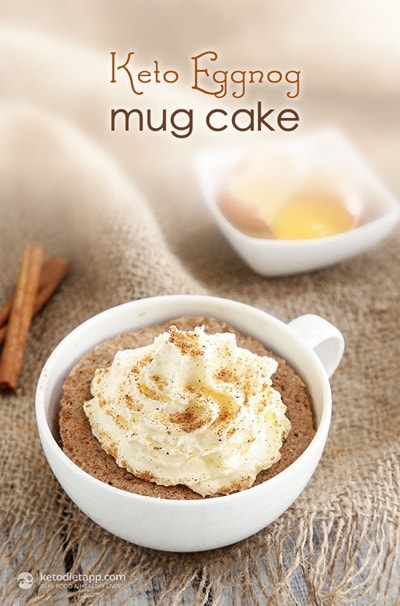 10 Keto Mug Cake Recipes - Eggnog Mug Cake