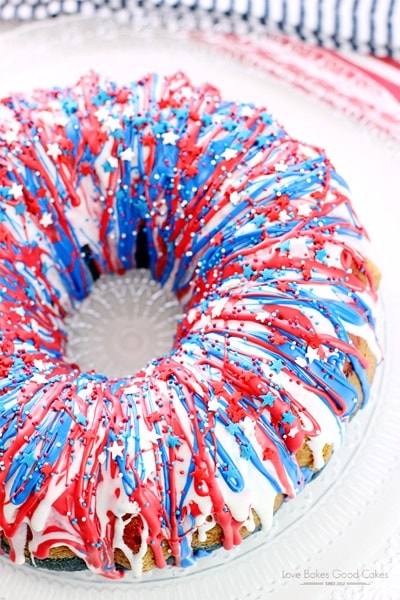 4th of July Desserts - Firecracker Cake