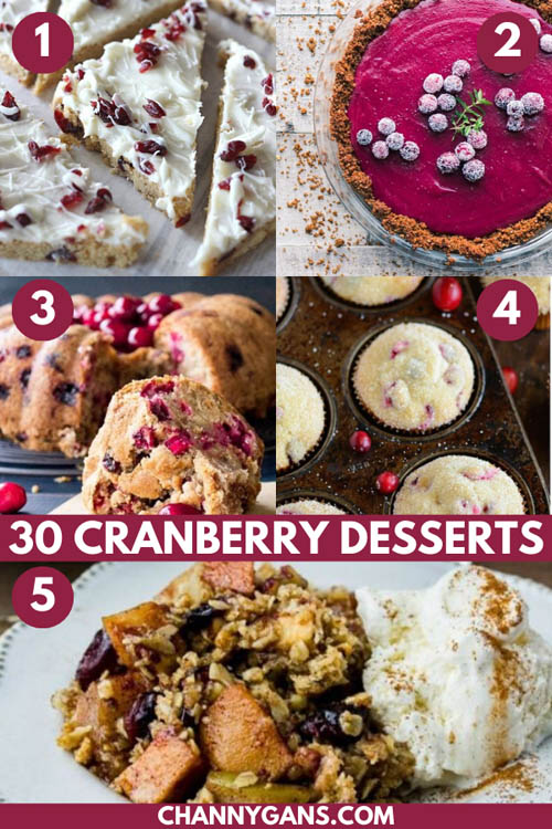 Make the most of the holiday season by trying some of these 30 cranberry dessert recipes! They are perfect for an after dinner treat.