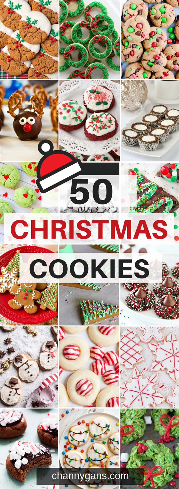 50 Christmas cookies