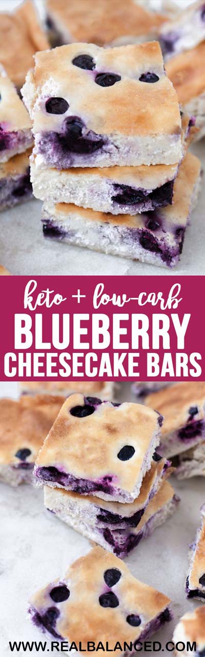 20 Keto Dessert Recipes: Blueberry Cheesecake Bars