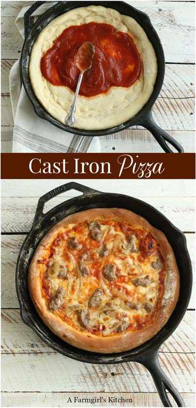 35 Homemade Pizza Recipes: Cast Iron Pizza