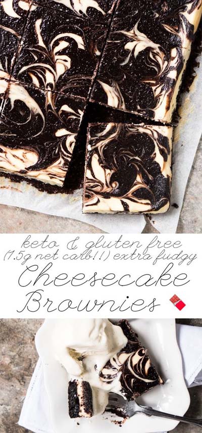 20 Keto Dessert Recipes: Cheesecake Brownies
