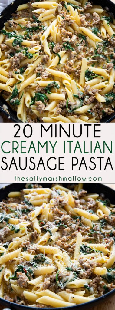 25 Pasta Recipes: Creamy Italian Sausage Pasta