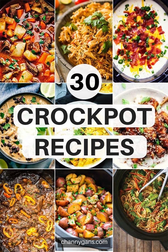 Crockpot recipes are super easy to make. These 30 crockpot recipes are perfect for lunch or dinner!