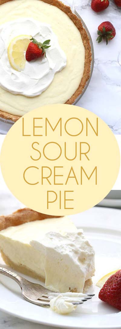 20 Keto Dessert Recipes: Lemon Sour Cream Pie