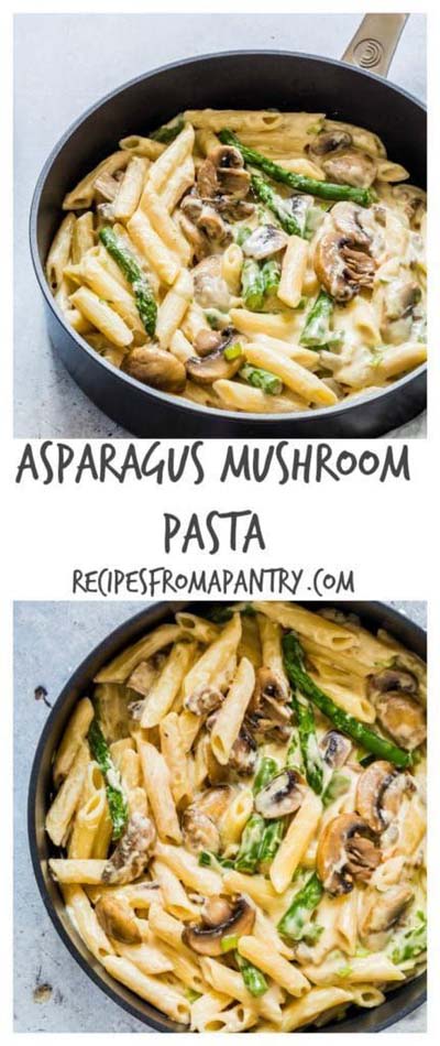 25 Pasta Recipes: Mushroom Asparagus Pasta