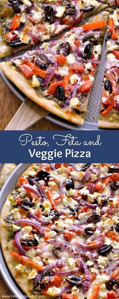 35 Homemade Pizza Recipes: Pesto, Feta, And Veggie Pizza