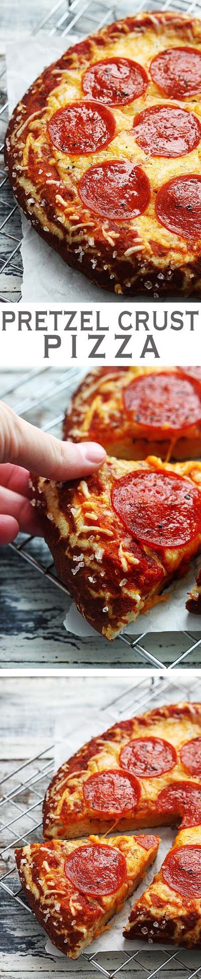 35 Homemade Pizza Recipes: Pretzel Crust Pizza