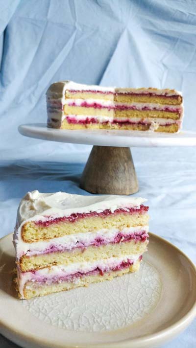 20 Keto Dessert Recipes: Raspberry Layer Cake