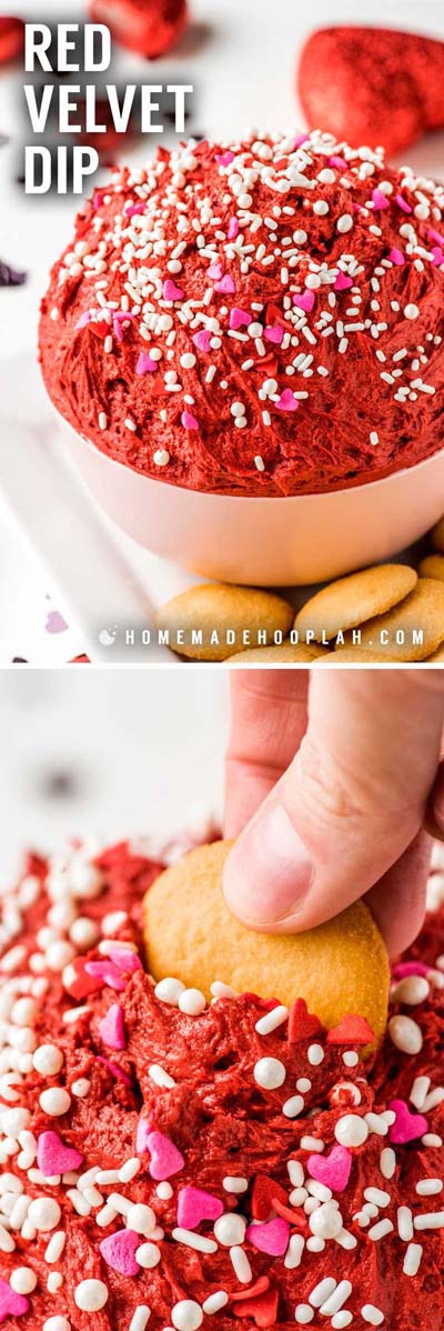 45 Valentines Desserts: Red Velvet Dip