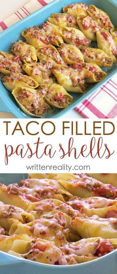 25 Pasta Recipes: Taco Filled Pasta Shells Recipe