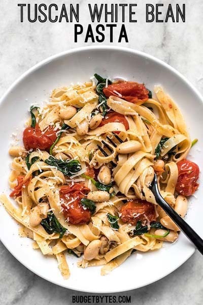 25 Pasta Recipes: Tuscan White Bean Pasta