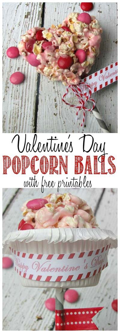 45 Valentines Desserts: Valentine’s Day Popcorn Pops