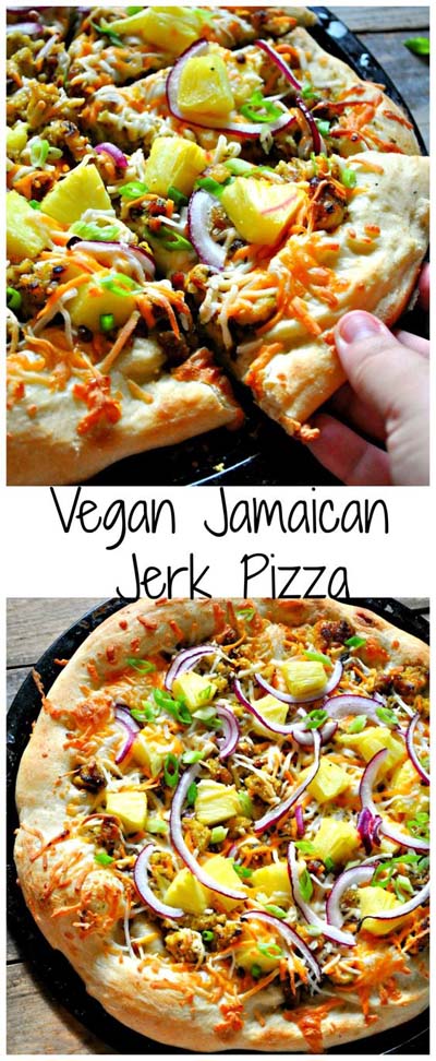 35 Homemade Pizza Recipes: Vegan Jamaican Jerk Pizza