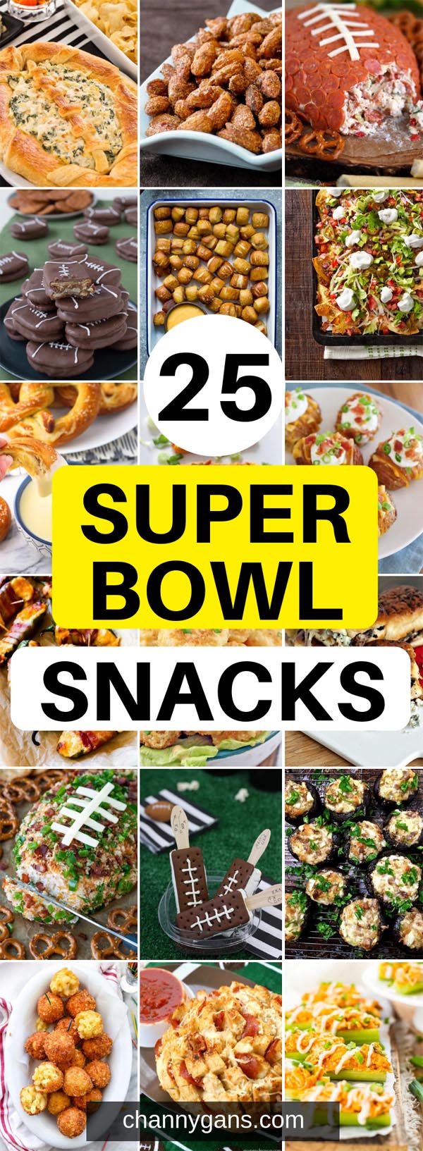 Enjoy game day with these 25 super bowl snacks. There's no need to slave away in the kitchen - make some of these easy super bowl snacks for your next party