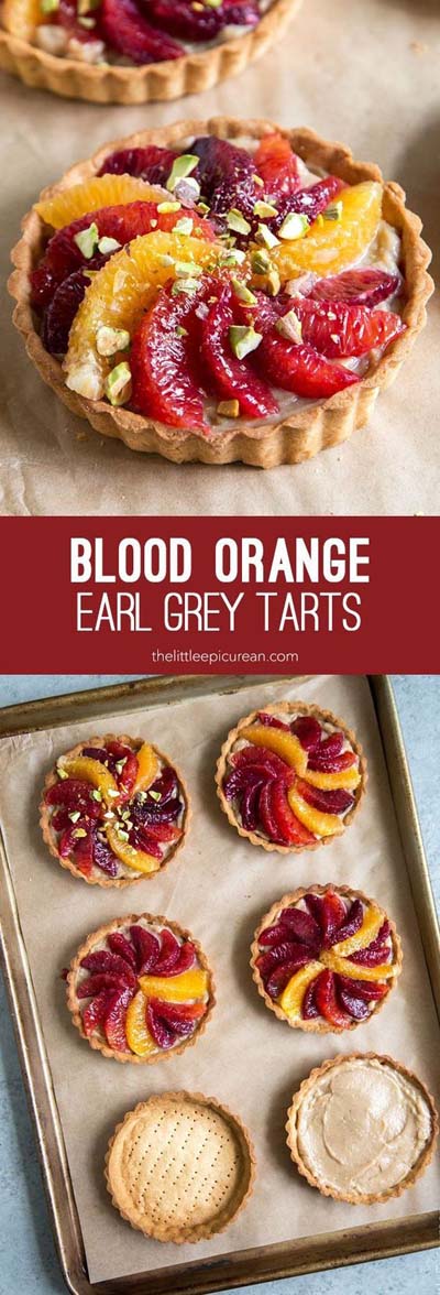 20 Tasty Tart Recipes: Blood Orange Earl Grey Tarts