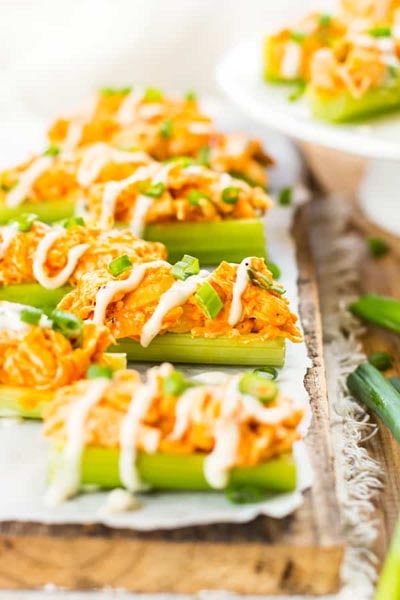 25 Super Bowl Snacks: Buffalo Chicken Celery Sticks