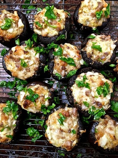 25 Super Bowl Snacks: Easy Artichoke Stuffed Mushrooms