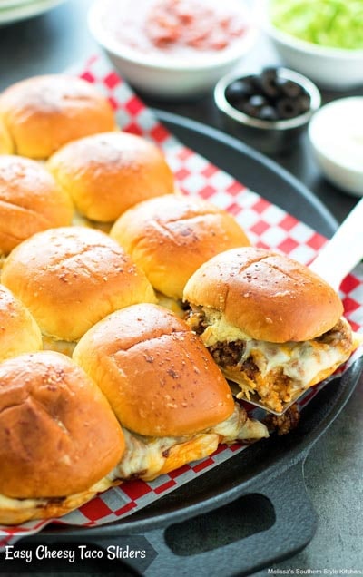 20 Slider Recipes: Easy Cheesy Taco Sliders