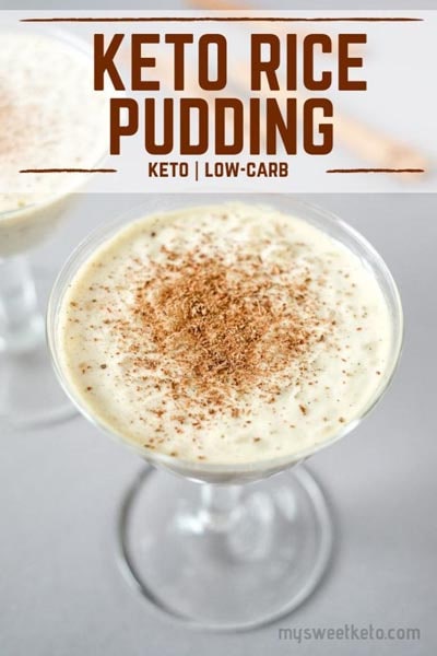 20 Keto Desserts: Keto Rice Pudding