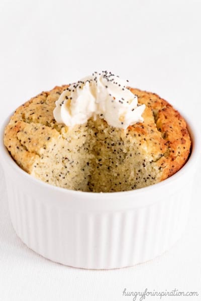 20 Keto Desserts: Lemon Poppy Seed Keto Mug Cake