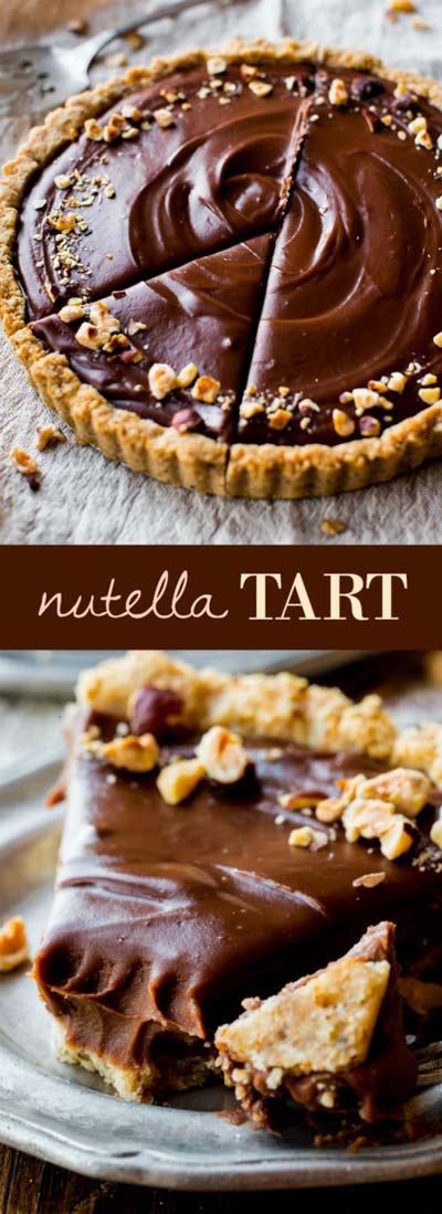 20 Tasty Tart Recipes: Nutella Tart With Toasted Hazelnut Crust