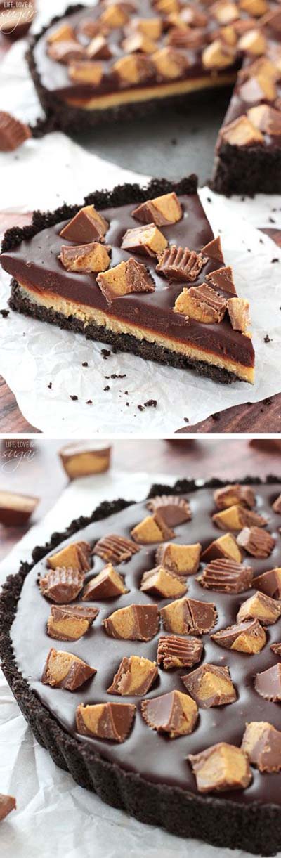 20 Tasty Tart Recipes: Reeses Chocolate Peanut Butter Tart
