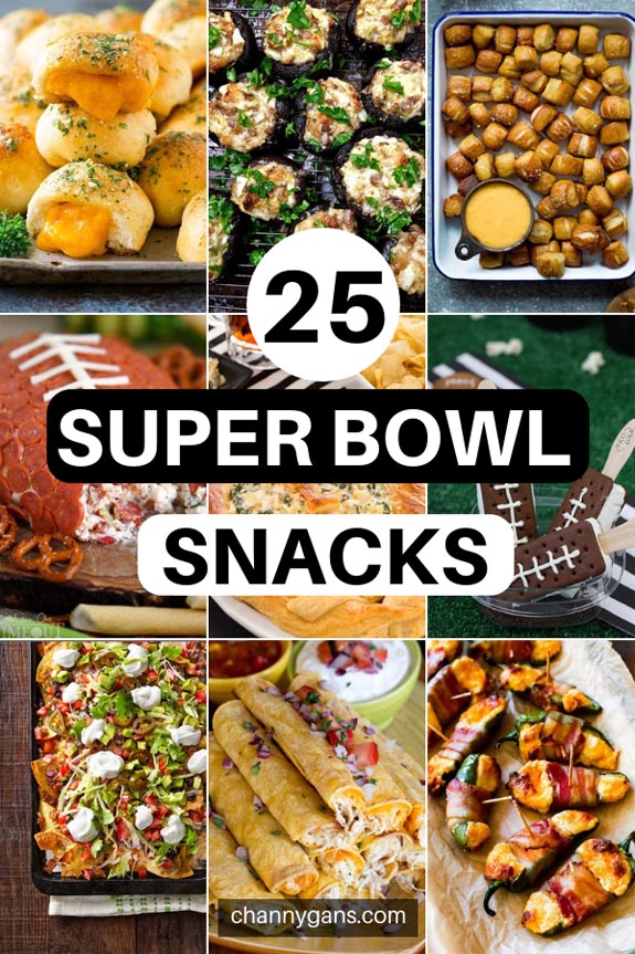 Enjoy game day with these 25 super bowl snacks. There's no need to slave away in the kitchen - make some of these easy super bowl snacks for your next party