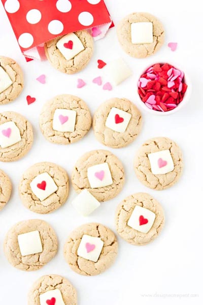 40 Valentine's Day Cookies: Valentine’s Day White Chocolate Peanut Butter Cookies
