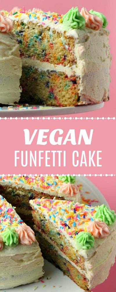 20 Vegan Cake Recipes: Vegan Funfetti Cake