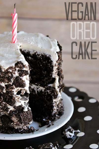 20 Vegan Cake Recipes: Vegan Oreo Cake