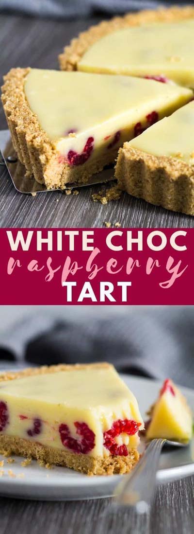 20 Tasty Tart Recipes: White Chocolate Raspberry Tart