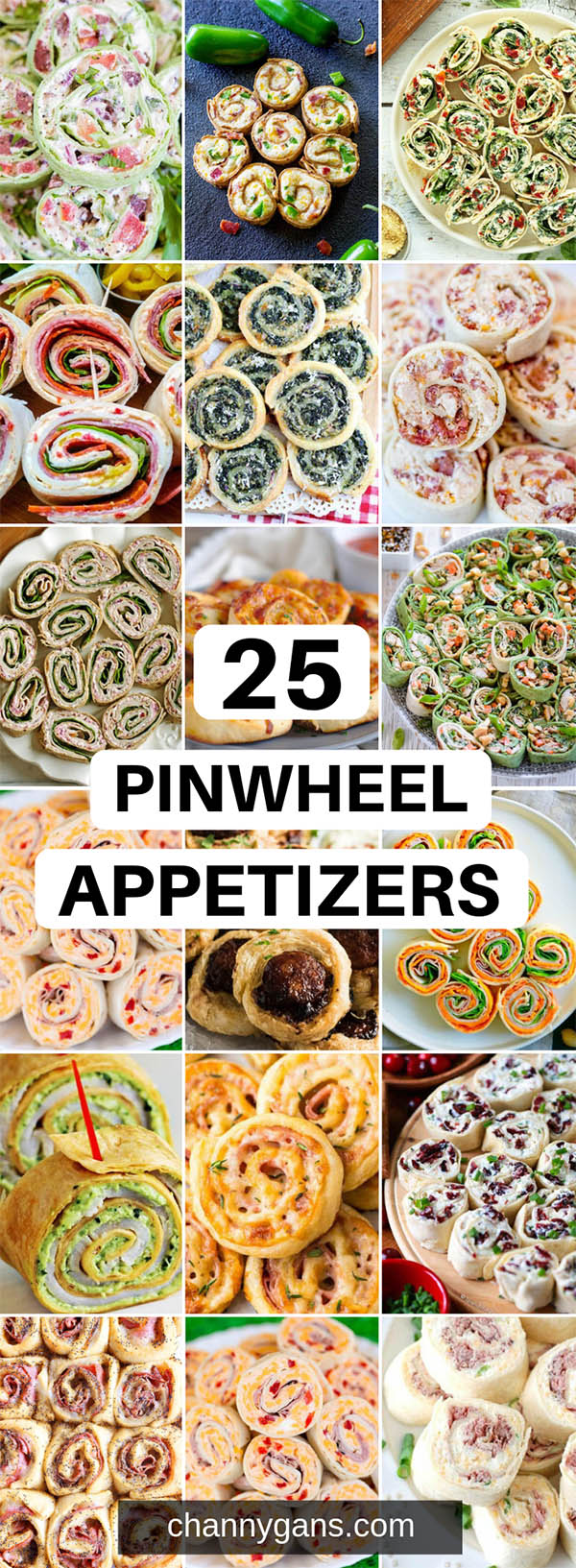 25 Pinwheel Appetizer Roll Ups. Pinwheel appetizers are the perfect party food to feed a crowd. They are simple and easy to make, and they always taste delicious!