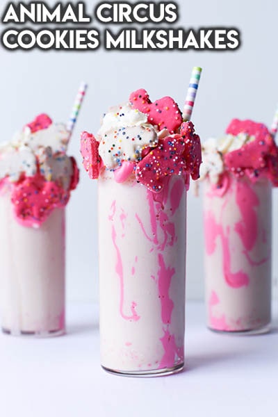 45 Milkshake Recipes: Animal Circus Cookies Milkshakes