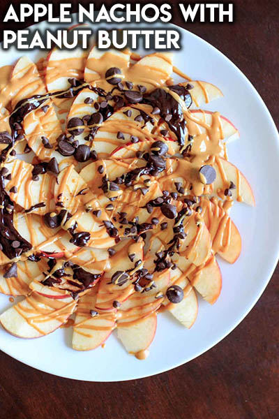 20 Fruit Recipes: Apple Nachos with Peanut Butter