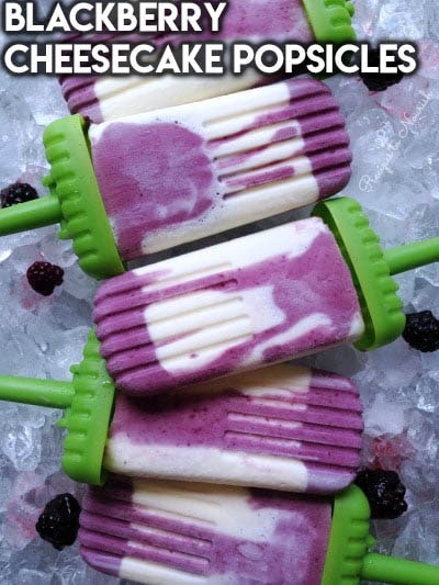 50 Popsicle Recipes: Blackberry Cheesecake Popsicles