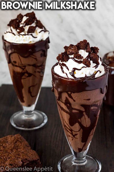 45 Milkshake Recipes: Brownie Milkshake