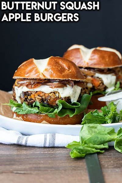 21 Burger Recipes: Butternut Squash Apple Burgers